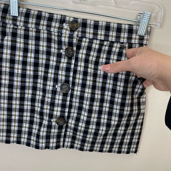 New! Hollister| XSmall Has Stretch Cotton Plaid Mini Skirt - Picture 6 of 12